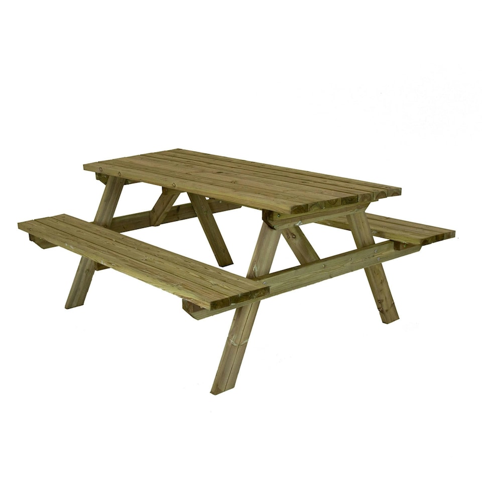 image 1 of Charles Bentley British Made Superior Wooden Rectangular Picnic Table FCS Certified