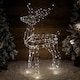 image 3 of 1.14m Outdoor Light Up Reindeer Christmas Decoration with Twinkling Warm White LEDs
