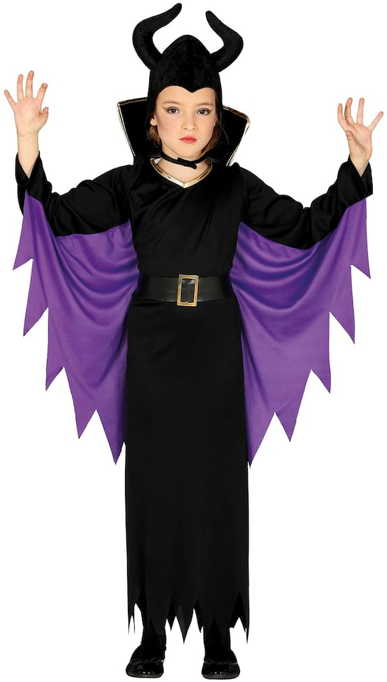 image 1 of Fancy Dress Child Evil Fairy Purple Black - 10-12 Years