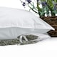 image 5 of Homescapes Super Microfibre Lavender Pillow with Dried Lavender Insert Extra Fill | White | 48cm x 74cm (19" x 29")
