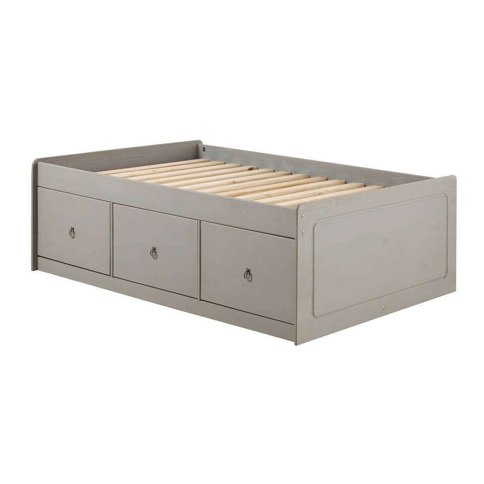 image 1 of Premium Corona Cabin Bed 3'0" Single Bed - Solid Pine Bed Frame in Antique Wax, Grey, or White Finish | Grey | Grey | Single | 1