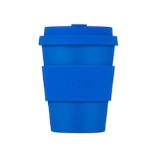 Ecoffee Cup 12oz 350ml Reusable, Plant Based Coffee Cup with Silicone Lid & Sleeve - Bonassola
