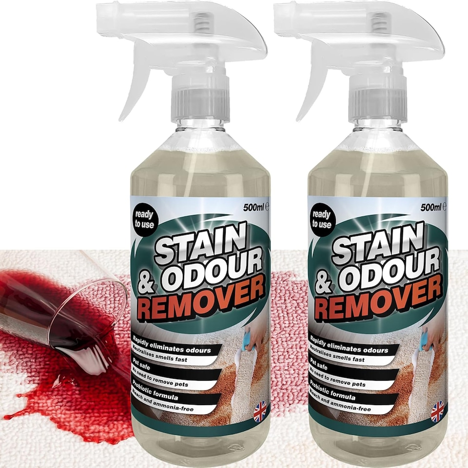 image 1 of 2 x 500ml Pet Friendly Stain & Odour Remover Trigger Spray
