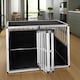 image 9 of Dog Crate Double - angled back wall, aluminium transport box, lockable