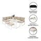 image 2 of Aluminium Corner Sofa Set - White