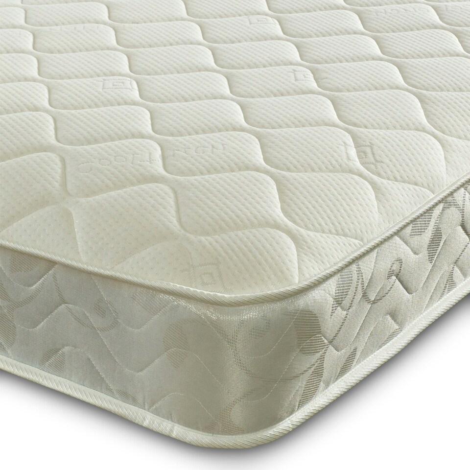 image 1 of Hybrid Coil Spring and Memory Foam Mattress - 19cm Deep, Soft-Medium Feel White | Small Single