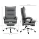 image 7 of Vinsetto Microfibre Vibration Massage Office Chair with Footrest, Heat, Grey