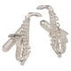 image 1 of Saxophone Cufflinks - Onyx Art CK130 Musician Novelty Cuffs
