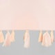 image 2 of ValueLights Vivian Fabric N/A Pink Drum Ceiling Pendant Shade and LED Bulb