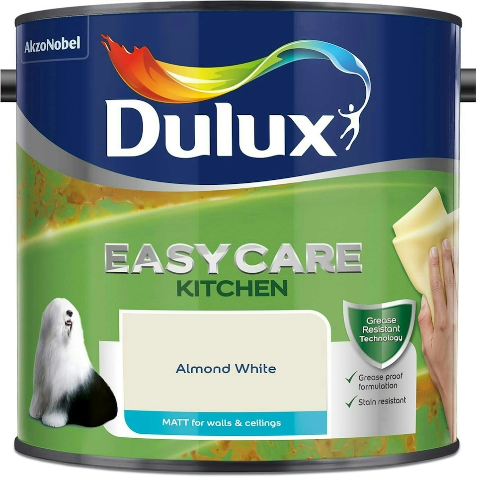 image 1 of Dulux Easycare Kitchen Matt 2.5L Almond White