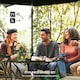 image 3 of Outsunny 5 Pieces Cast Aluminium Garden Dining Set with Parasol Hole Bronze