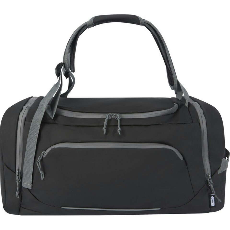 image 1 of Aqua 2 in 1 Water Resistant Recycled 35L Duffle Bag - Solid Black - One Size