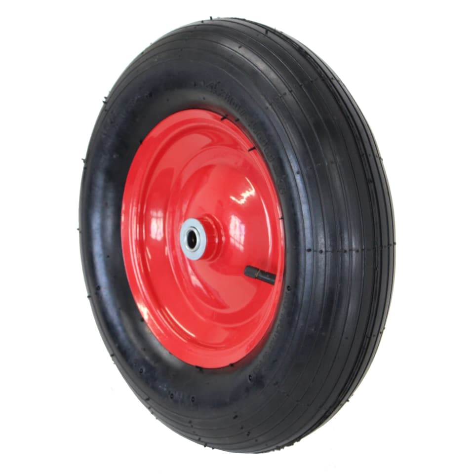 image 1 of 16 Inch Steel Rim Wheelbarrow Replacement Pneumatic Wheel Including Axle