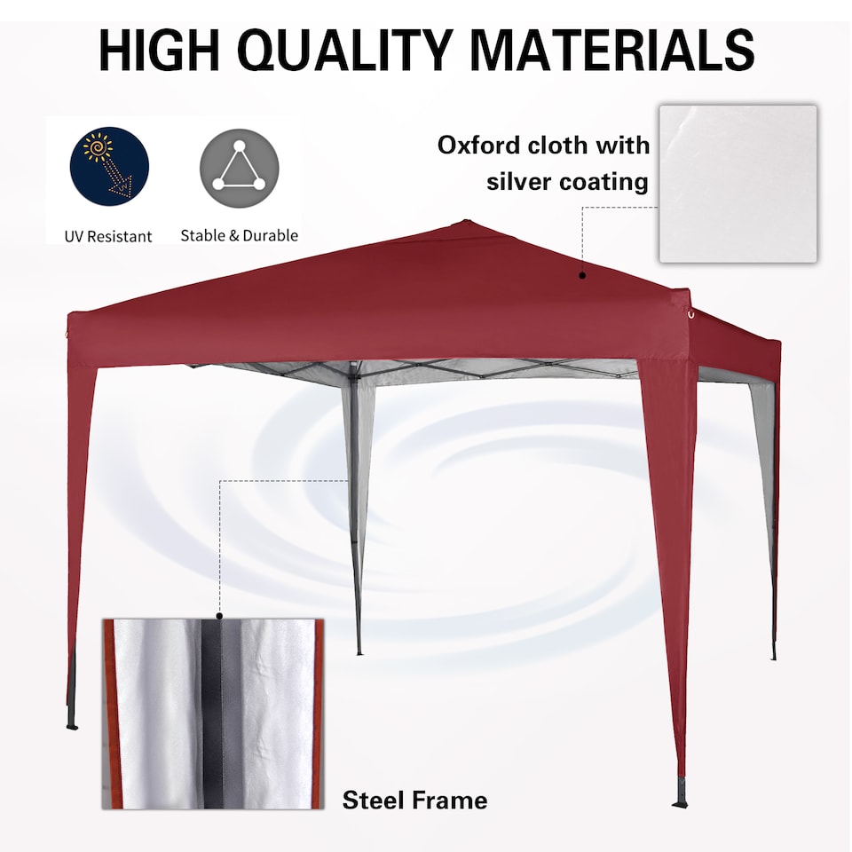 image 1 of MCC Direct Gazebo 3x3 Pop up Red | Red | Red
