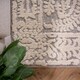image 3 of KUKOON Grey Cream Floral Plush Loop Pile Living Room Area Rug 160cm x 230cm Grey