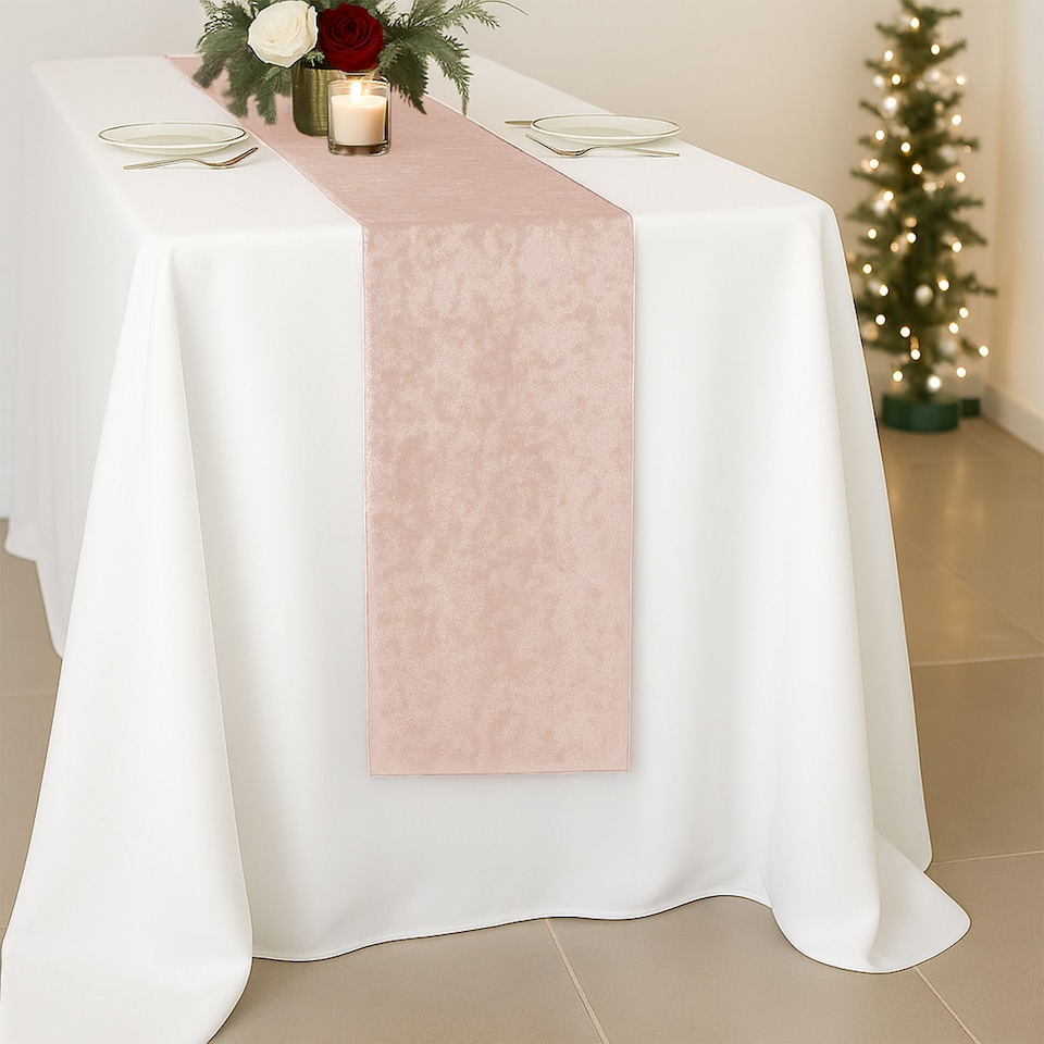 image 1 of Crushed Velvet Table Runner, Glitz Table Runners - 33 x 274cm