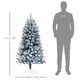 image 7 of HOMCOM 5 Foot Artificial Blue Snow Flocked Christmas Tree with Hinged Branches