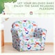 image 7 of HOMCOM Kids Armchair Toddler Sofa Foam Filled Upholstered Couch Rocket 