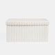 image 5 of OHS Soft Fleece Ribbed Long Rectangle Foldable Footstool Seat Storage Organiser Ottoman Cream