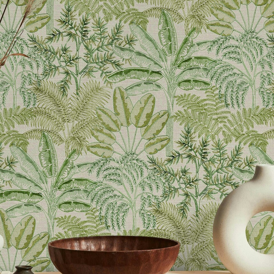 image 1 of Superfresco Easy Intrigue Spring Wallpaper Green | Green