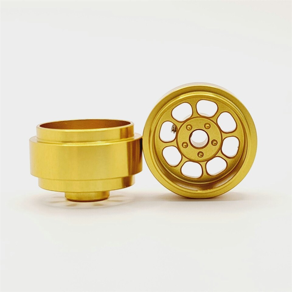 Staffs Slot Cars Classic Alloy Wheels Gold Deep Dish 15.8 x 8.5mm x 2 Staffs 162