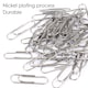 image 4 of Tub of 150 Nickel Paper Clips 28mm