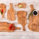 image 4 of Verano Spanish Ceramics Olive Wood Cheese Board w/ Handle - 40cm | Brown
