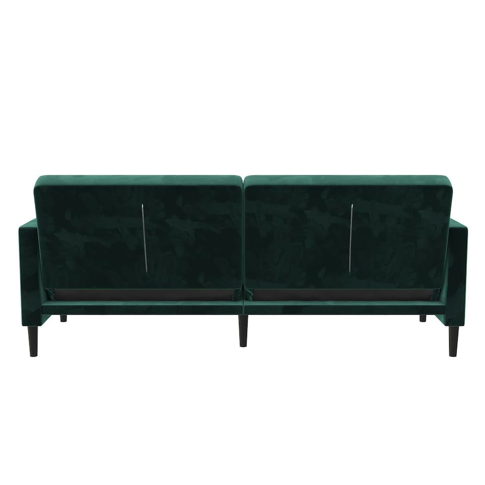 image 1 of Dorel Home - Liam Sofa Bed in Velvet Green | Green | GREEN VELVET | Not provided