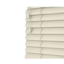 225cm Lunar Wooden Venetian Blinds With Strings (130cm drop) Cream | Cream