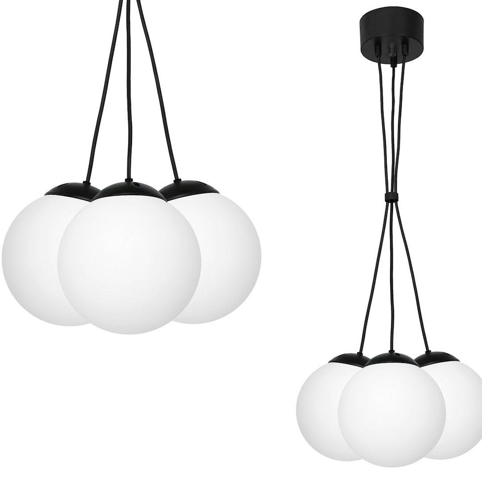 image 1 of Milagro Pendant Lamp Lima Black 3XE14