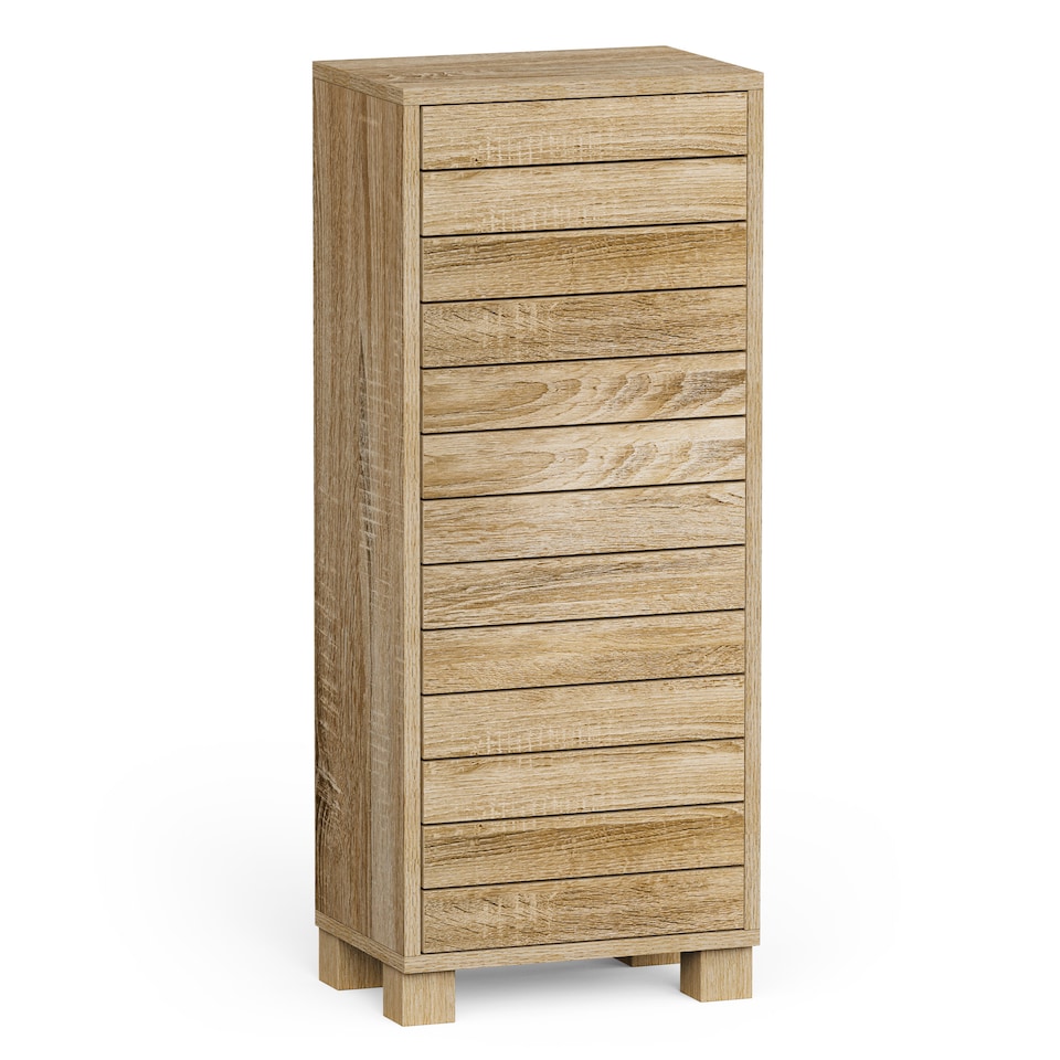 image 1 of VonHaus Chester Bathroom Storage Cabinet in Oak Effect