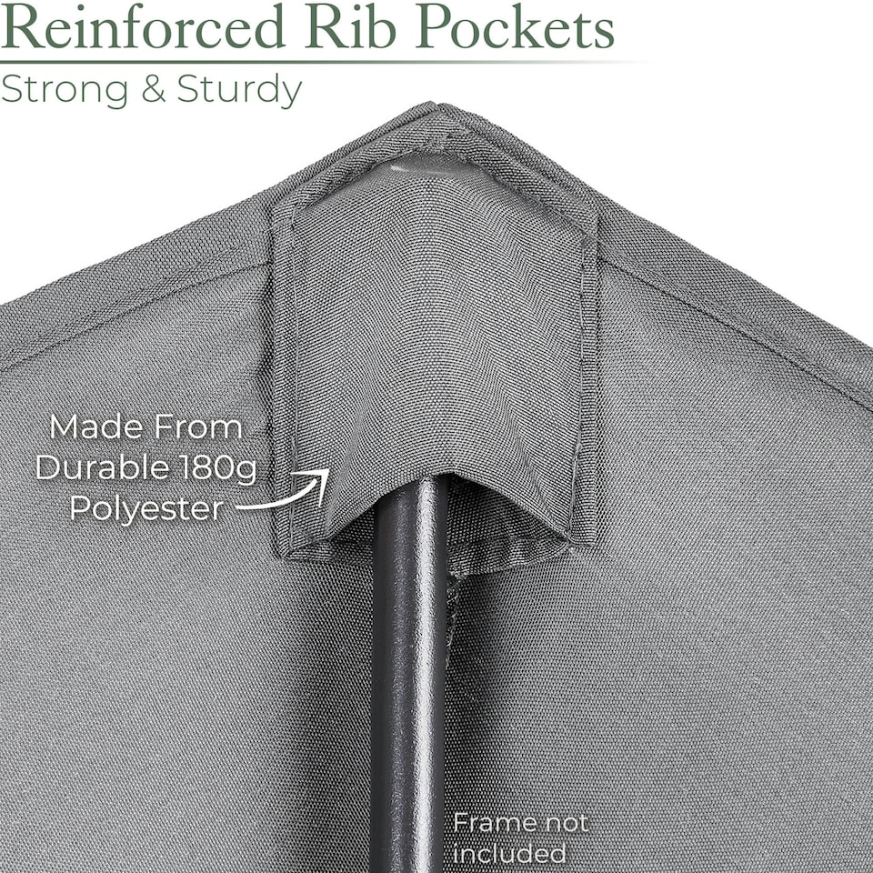 image 1 of 2.7m Replacement Parasol Canopy - Grey