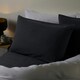 image 1 of OHS 100% Brushed Cotton Soft Cosy Fleece 2 Pack Pillowcases | Grey | Charcoal