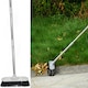 image 1 of Heavy Duty Stainless Steel Broom with Handle Outdoor Garden Hard Bristle Brush