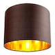 image 1 of Contemporary Brown Cotton 12" Table/Pendant Lamp Shade with Shiny Copper Inner
