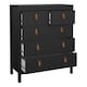 image 7 of Barcelona 3 Piece Bundle, Bedside, Chest and 3 Door Wardrobe in Matt Black