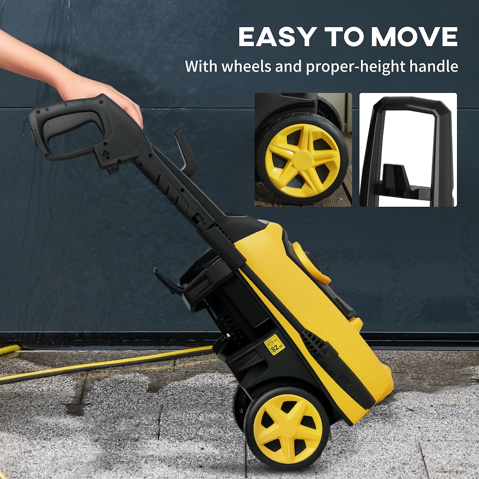 image 1 of DURHAND High-Performance Power Washer 1800W, 150 Bar, 510 L h, Yellow