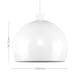 image 5 of ValueLights Arco White Ceiling Pendant Shade & Bulb
