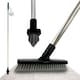 image 1 of Colour-Coded Angled Grout Brush with Handle 180° Swivel Tile & Corner Scrubber
