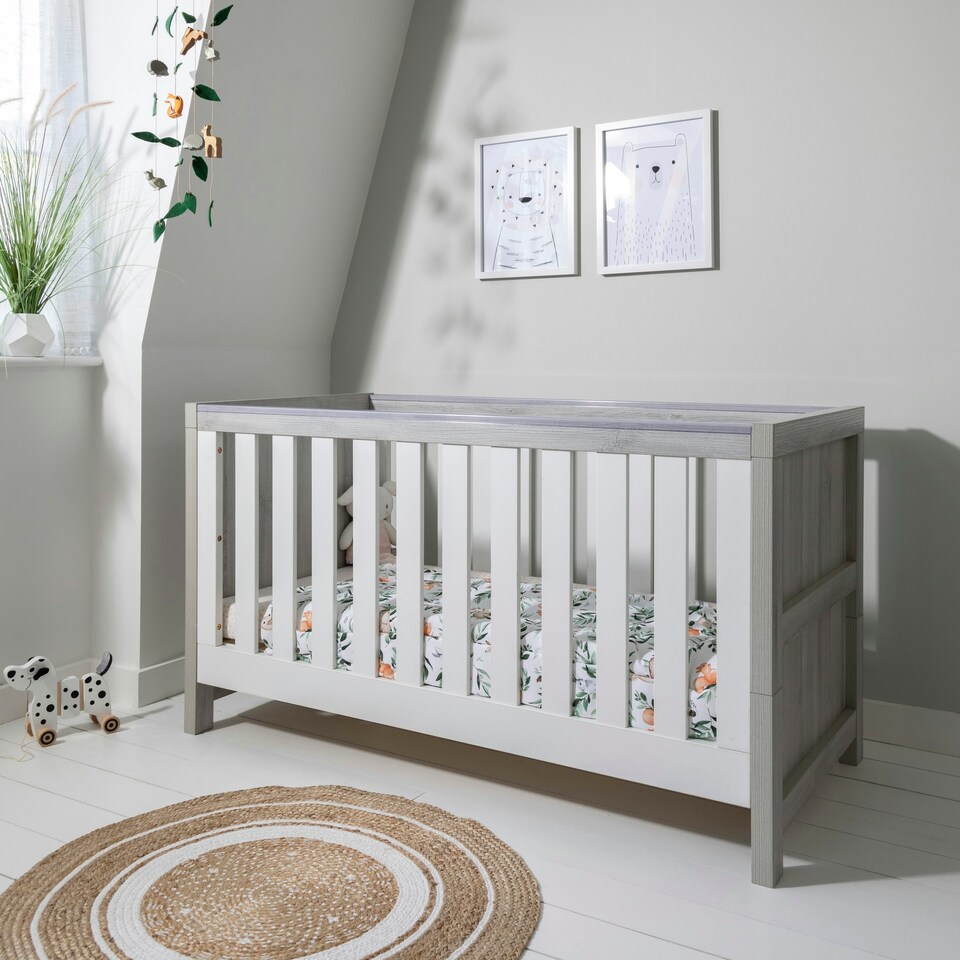 image 1 of Tutti Bambini Modena 3 in 1 Cot bed - Grey Ash/White