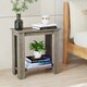 image 9 of COSTWAY 2-Tier End Table Modern Side Table w/Storage Shelf Grey