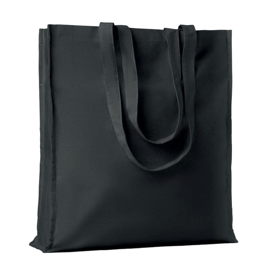 image 1 of MidOcean Portobello Cotton Shopper Bag - Black - One Size | Black