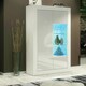 image 3 of White Display Cabinet 93cm Gloss Doors Free LED Modern Storage Unit | White