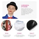 image 2 of Magical Nanny Costume - with 55cm Hat, Gloves & Floral Bag Blue | L