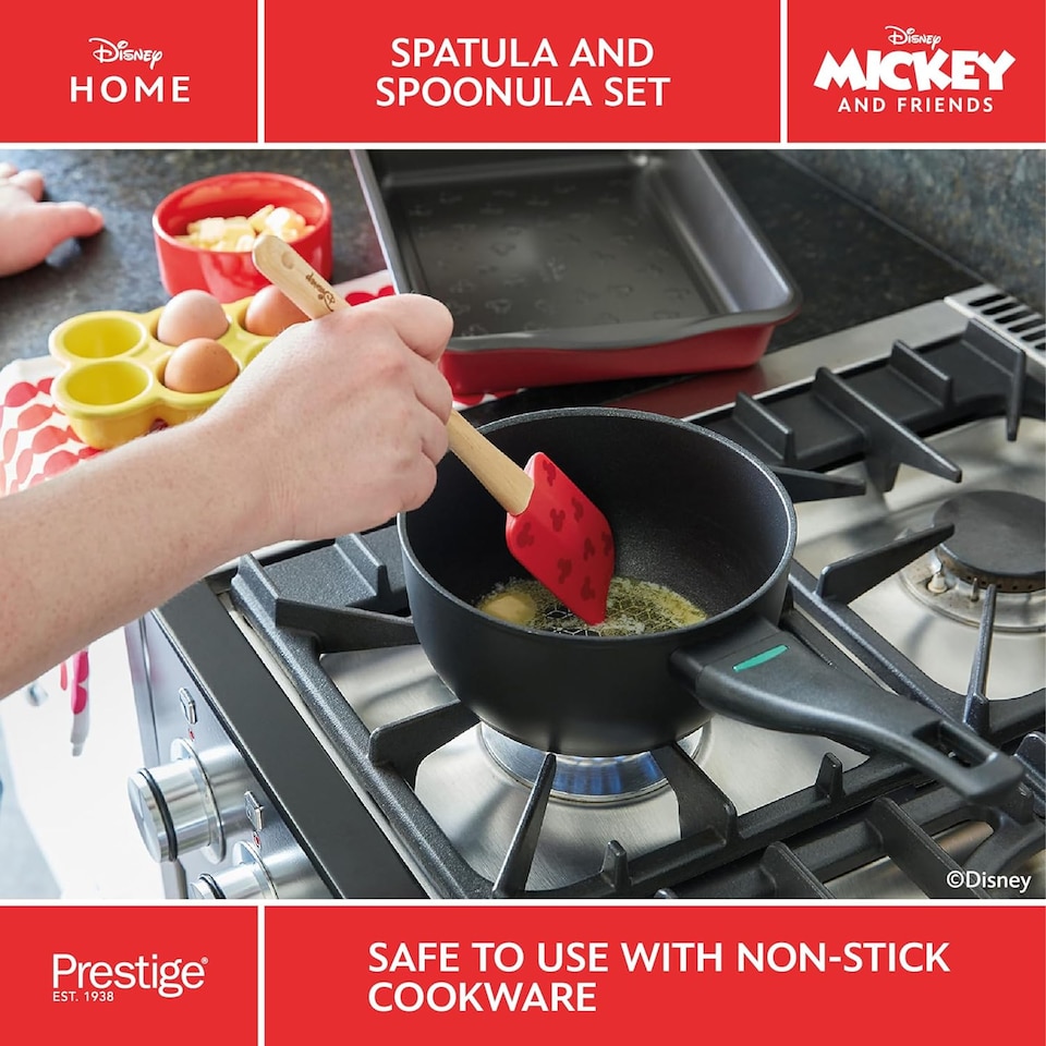 image 1 of Prestige X Disney Bake With Mickey Kitchen Utensils Set - Red