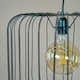 image 2 of ValueLights Ridgway Black Metal Wire Ceiling Light Shade with LED Bulb