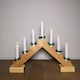 image 2 of 40cm Premier Christmas Candlebridge with 7 Bulbs in Light Wood Battery Operated