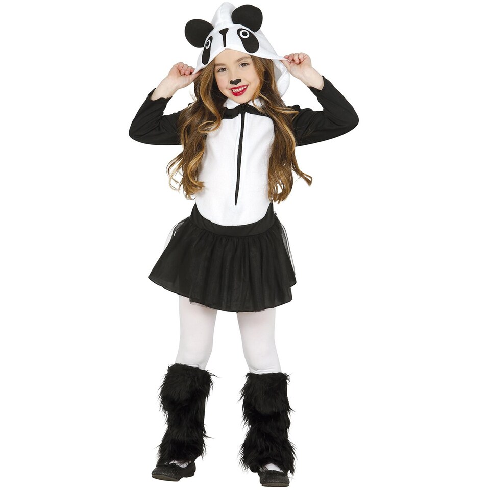 image 1 of Fiestas Guirca Childrens/Kids Panda Costume Set | White | White/Black | 3-4 years | 1