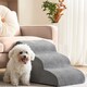 image 2 of Living and Home Non-Slip Pet Steps with Removable Washable Cover for Cats & Dogs | Grey | Grey | 1