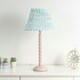 image 1 of ValueLights Riza Tapered Green Arrow Fabric Pleated Easy Fit Small Lamp Shade with LED Bulb